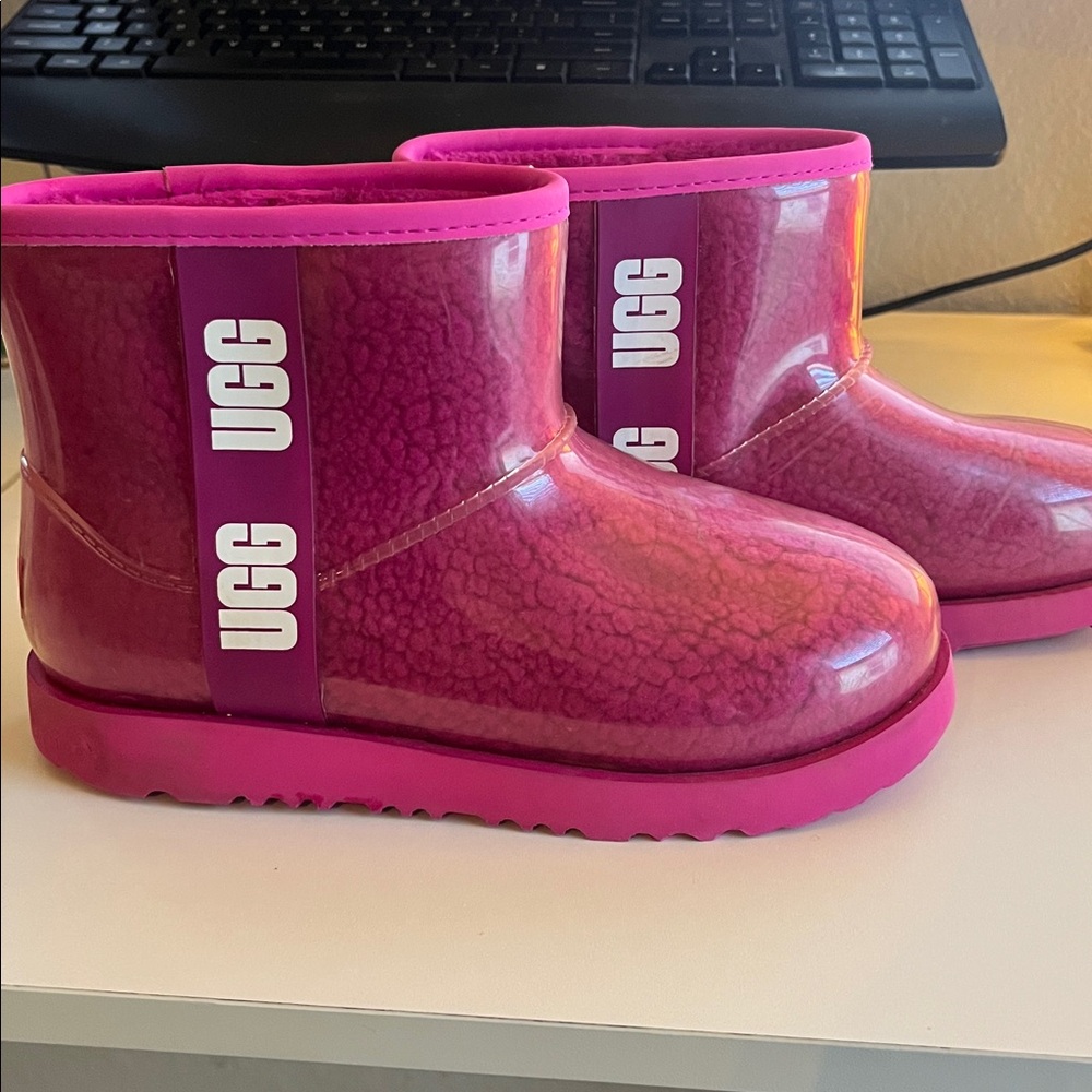 New UGG Classic Mini Waterproof Clear Boots
